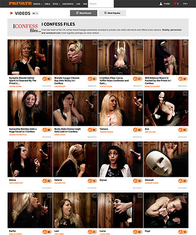 I Confess Files homepage